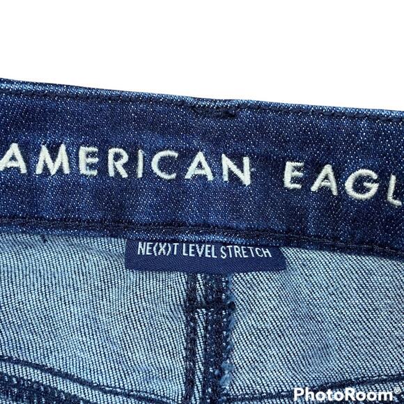 American Eagle Curvy Super Hi Rise Shortie Short Sz 0 Next Level Stretch - Picture 4 of 6